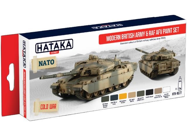 Hataka HTKAS77 8 x 17ml - Acrylic Paint Set - Modern British Army RAF AFV