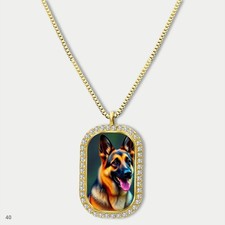 Gorgeous Cute German Shepherd Dog Breed Fashion Pendant Necklace Chain Printed D