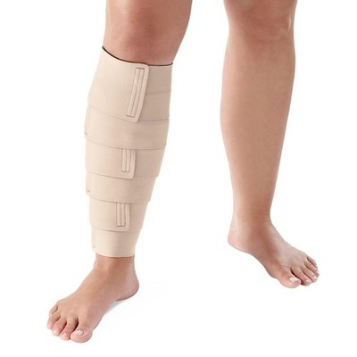 ReadyWrap Calf Compression Sleeve - Adjustable, Breathable Beige Large (30 cm)