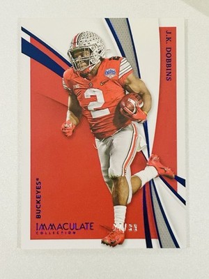 JK Dobbins 2021 Immaculate Collegiate #25 Blue 27/39 PRO JERSEY # OSU Broncos