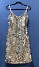 Evening Full Lining Dress With Adjustable Straps Side Zipper Size 10 Guess