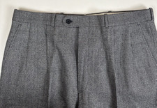 NWT Vintage Bullock  Jones Men's Wool Tweed Pleated Trousers Pants Sz 38 Gray