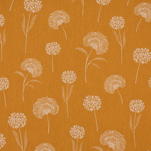 Dekostoff Halbpanama Leinenlook Elegant Dandelion Pusteblume Gelb Natur 1,40M Br-image