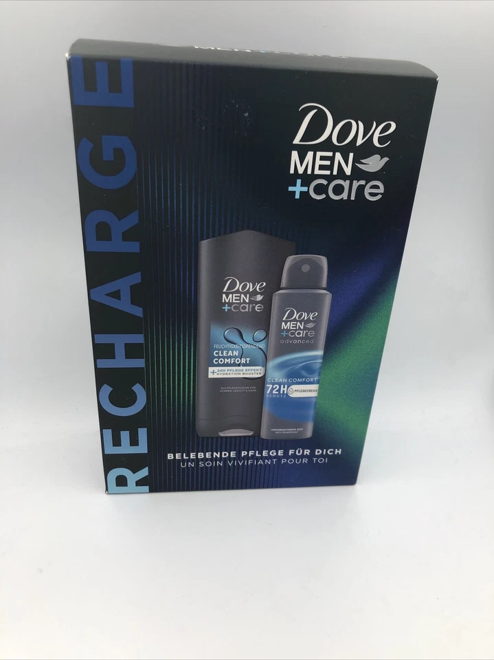 Dove Geschenkset Men Care Clean Comfort Deospray 150ml Duschgel 250ml belebend