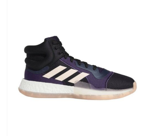 black and purple high tops