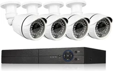 4 Channel Security Camera System 1080P Lite DVR and (4) 2.0MP 1080P Weatherproof
