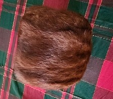 Vintage Chestnut Mink Muff 1940's Silk Lined w/Age-Appropriate Wear  Tears