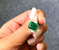 Natural Emerald Ring 925Sterling Silver Ring Handmade Ring Wedding Ring