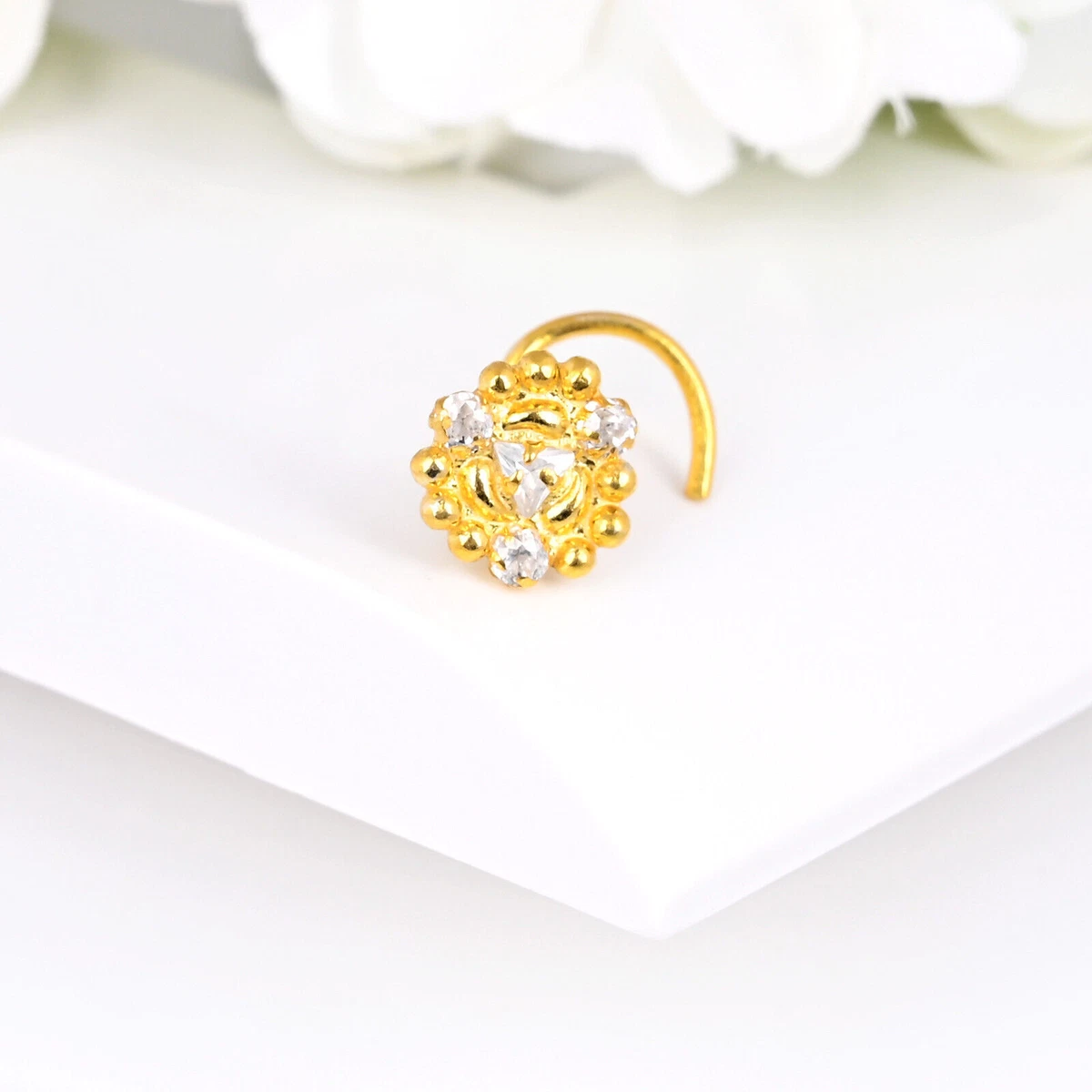 Hoop diamond nose ring deals