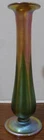 Antique Louis Comfort Tiffany Favrile 8" Tall Bud Vase 4515 K w/Leaves Signed