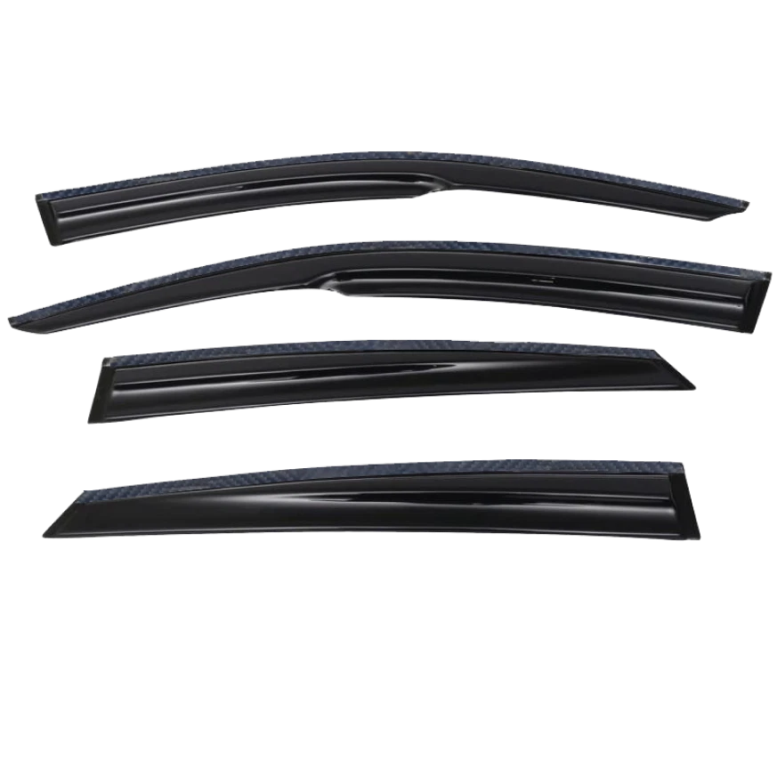 Se adapta a Acura ILX 2013-22 fibra de carbono impresión moldura ventana viseras deflectores de lluvia Foto 3 de 4