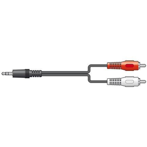 AV:Link 3.5mm Stereo Plug to 2 x RCA Plugs Leads - 1.2m