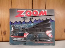 Helicopter ZOOM COPTER Flies Over 100 FT. No Batteries Needed NIP