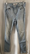 Hollister Jeans Womens 3R 26x30 High Rise Super Skinny Distressed Denim Lt Blue