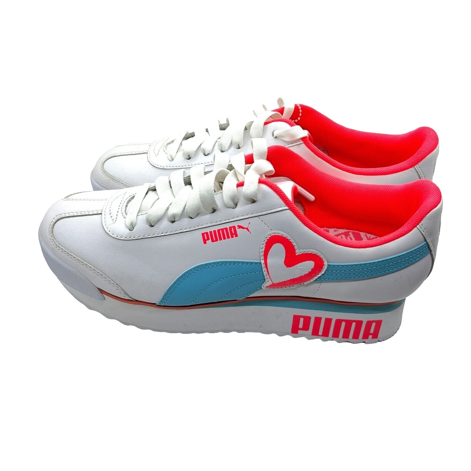 PUMA Heart White Athletic Shoes for Women
