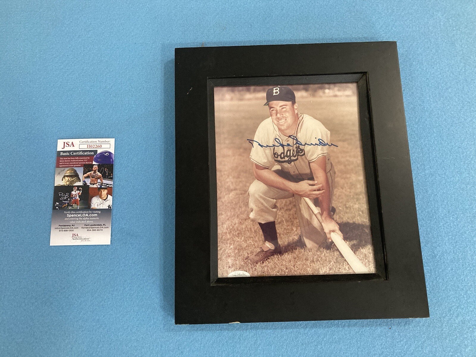 Duke Snider Autographed Signed 8x10 JSA Cert 