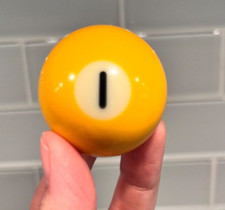 Mini Pool Billiard Ball 1.5" - Replacement Collectible - SOLID YELLOW 1