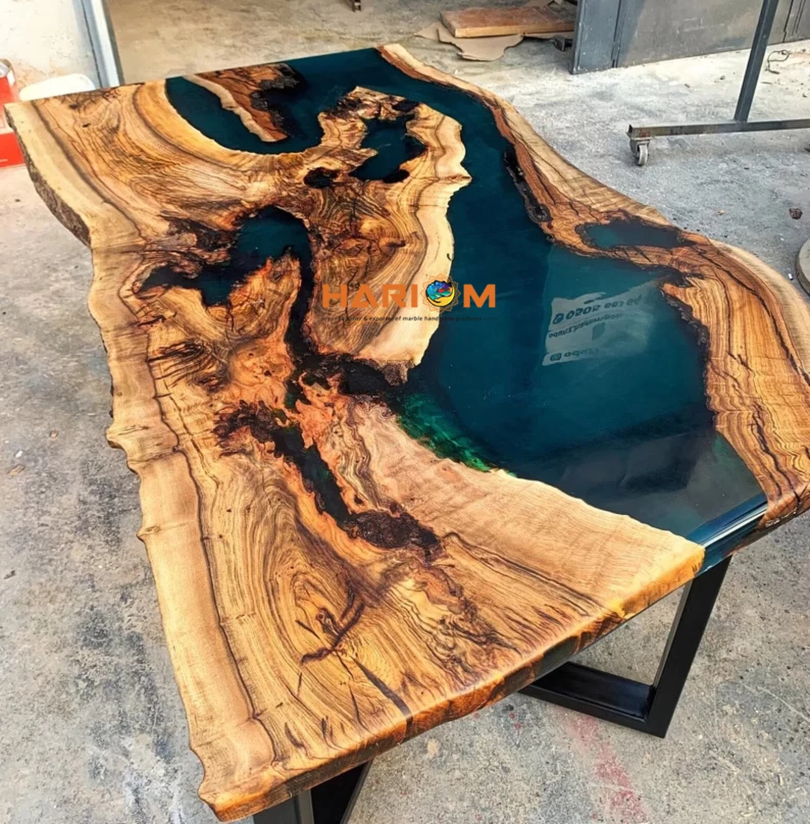 Wood resin desk outlet