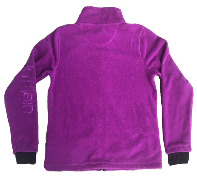 Calvin Klein Women's Performance All Zip Fleece Jacket Fuchsia Purple