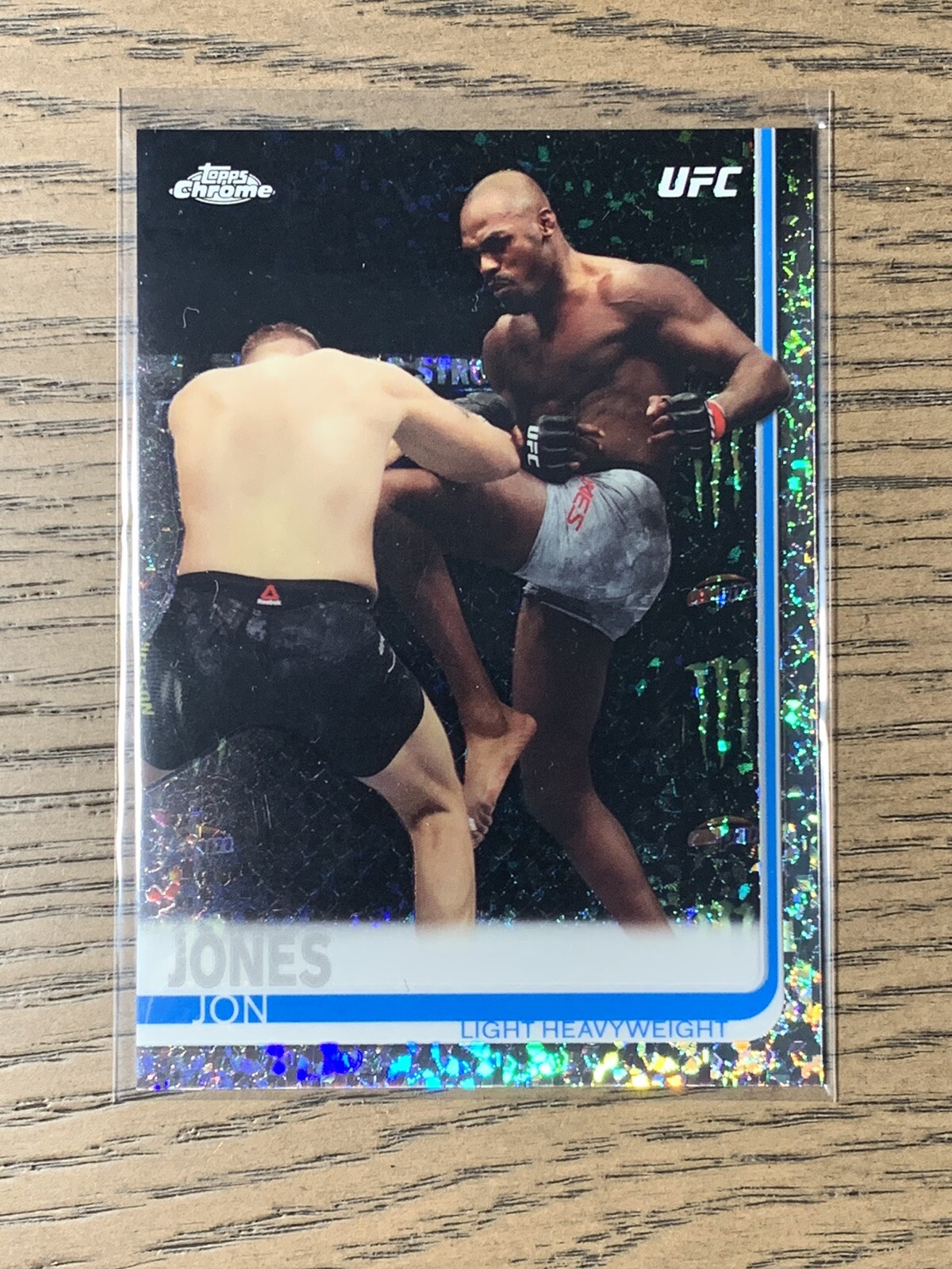 Jon Jones 2019 Topps Chrome UFC Diamond Speckle SSP Refractor