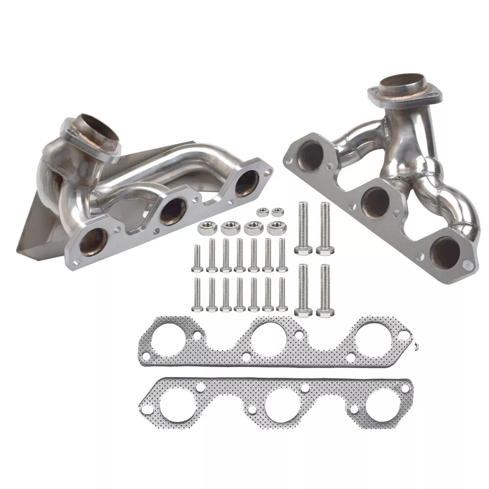 Fit Jeep Wrangler JK 3.8L V6 2007-2011 Stainless Shorty Manifold Header w/Gasket