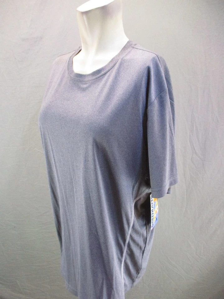 Blusa atlética masculina cinza gola redonda manga curta Greenlayer tamanho G nova com etiquetas 565 - Imagem 3 de 4