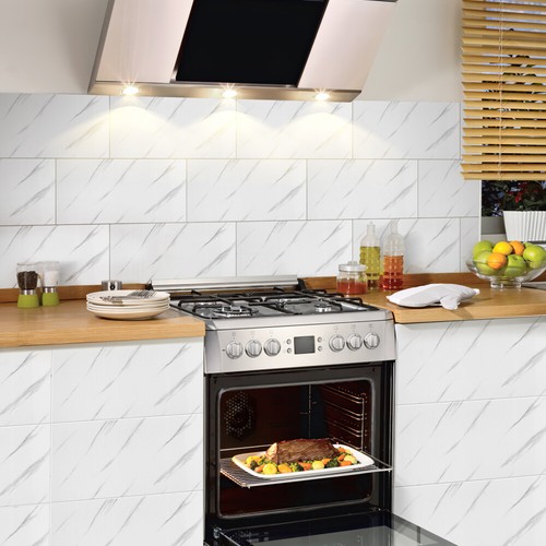10 Packs Self-Adhesive Marble Tiles Sticker Stick Wall Floor Kitchen Bathroom - Picture 5 of 10