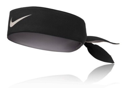 NIKE TIE HEADBAND BANDANA DRI FIT SU22 TENNIS SPORTS NADAL BLACK