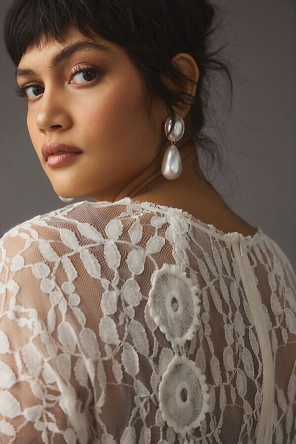 Anthropologie New Byron Lars Carissima Sheath Dress White Size 18W