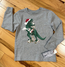 Tommy Bahama Boys Size XS 4 Santa T-REX Dinosaur Shirt NEW WITH TAGS