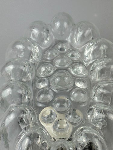 60er 70er Jahre Wandlampe aus Glas & Metall Bubble Wall Sconce Space Age Design - Picture 13 of 22