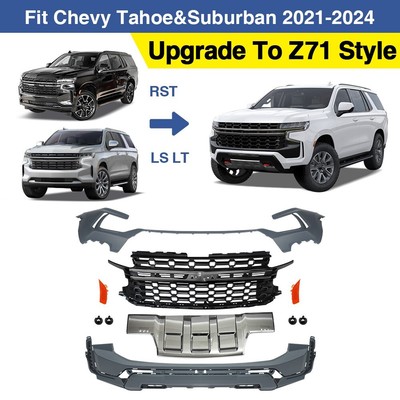 Fit Chevy Tahoe&Suburban Upgrade To Z71 Style Front Bumper Cover Grille Assembly