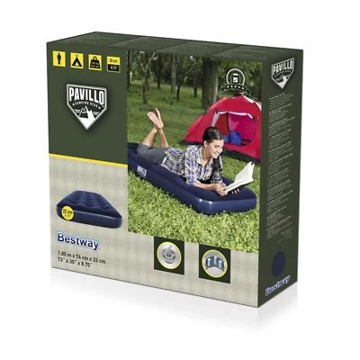 Bestway 67000 Luftbett 185x76x22cm Luftmatratze Gästebett Reisebett Campingbett - Bild 1 von 4