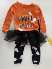 Carter's Just One You Pajama Set Baby Girls 12M Halloween Ghoul in Charge New