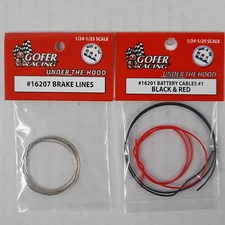GOFER RACING set brake lines & battery cables 16207 16201 MODEL KITS 1/24 1/25