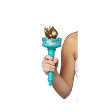 Statue of Liberty Torch - Green/Gold/Silver - Rubber - Costume Accessory Prop