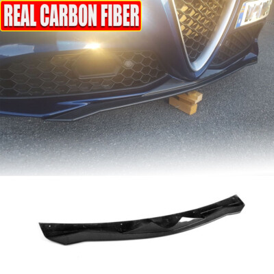 Fit For Alfa Romeo Giulia Base Sedan 15-20 Front Bumper Lip Spoiler REAL CARBON 