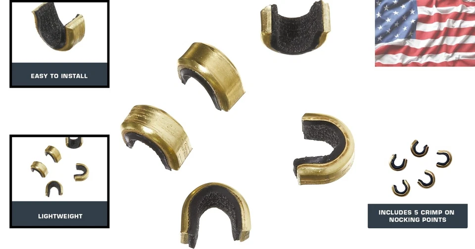 5 Pack Nocking Points for Bows - Easy Installation & Consistent Shooting - Image 2 of 4