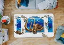 3D Ocean Octopus Shark NAO7168 Game Rug Mat Elegant Photo Carpet Mat Fay
