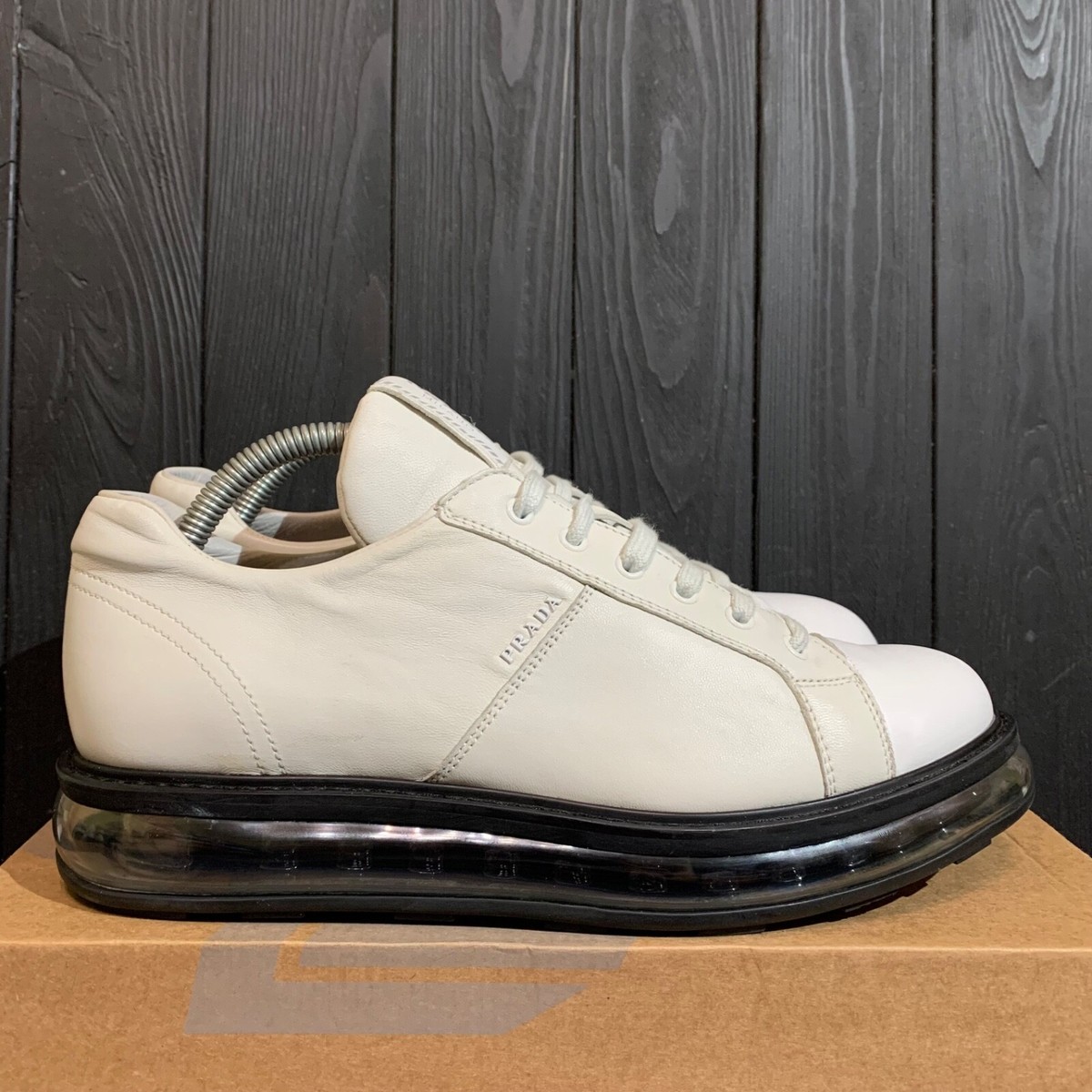 Prada Women's Leather Sneakers Size 40, 26 cm