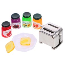 1 Set Kids Pretend Play Toy Mini Fake Toaster Toy Doll House Kitchen Appliance