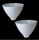 2 Vintage Corning 820120 Milk Glass 2 1/4 x 8" Fitter Waffle Lamp Shade Diffuser