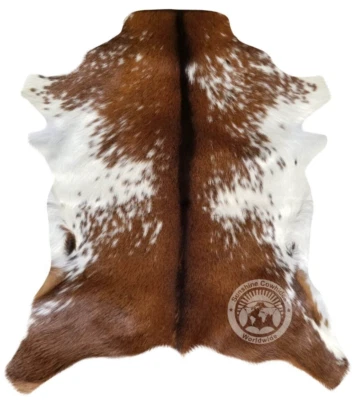 LUXURY COWHIDES Real Goatskin Rug Exotic Tone - Size 2-2.5 X 2.5-3'