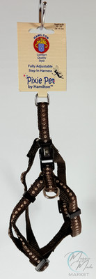 New Hamilton Pixie Pet Step In Dog Harness XS Brown Adjustable Easy On