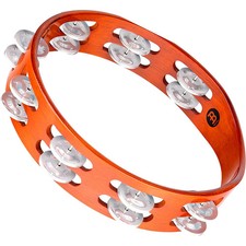 Meinl Wood Tambourine Two Rows Brass Jingles