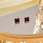 Dainty Lucky Four Leaf Clover Stud Earrings Women Jewellery Gift Stainless Steel