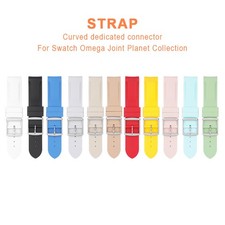 For Swatch Omega Co-Branded Planet Moon Strap 20MM Curved Interface Strap