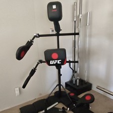UFC Freestanding Standing Punching Bag Training System w/ Strike Pads Black/Red