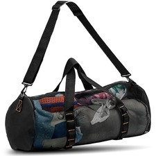 Diving Mesh Beach Bag with Zipper and Adjustable Strap for Scuba and Snorkeling