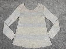 Emu Sweater Womens Medium Merino Wool Metallic Sparkle Button Down Back Holiday